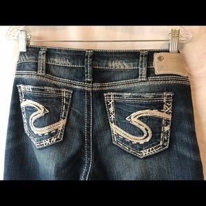 Silver capri jeans, size 30